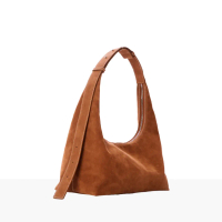 (**พร้อมส่ง) knack.bag - Hobo (L) Brown (สีน้ำตาลหนังกลับ)