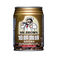 【伯朗咖啡】曼特寧風味二合一咖啡240mlx24入/箱(無糖)