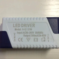 50pcs/lot led driver 8-12*1W driver 8W 9W 10W 11W 12W lamp driver 85-265V input for E27 GU10 E14 LED lamp
