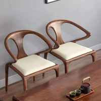 定制新中式茶室主人椅子輕奢風實木辦公椅現代家用書房椅