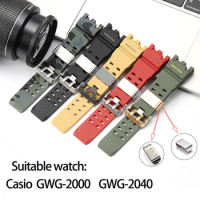 Resin Watch Strap for Casio G-SHOCK GWG-2000 GWG-2040 Men TPU Bracelet Band Sports Waterproof Stainless Steel Buckle Accessories
