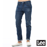 Lee 男款 755 3D立體剪裁微刷破低腰牛仔褲 中深藍洗水