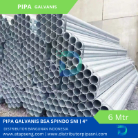 Pipa Galvanis Bsa Spindo 4 inch Panjang 6 m (Free Ongkir Jabodetabek)
