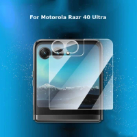 For Motorola Razr 40 Ultra Camera 3D Lens 9H Real Tempered Glass Back Screen Protector Film For Motorola razr Plus