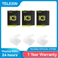 TELESIN 2Pack 1750mAh Battery For GoPro Hero 9 10 With Battery Box For GoPro 9 10 Black Action Camera Accessories