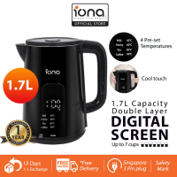 IONA 1.7L Smart Temperature Control Electric Kettle Digital | Cool Touch Boiling Kettl Electric -GLK