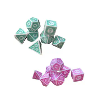 7x Multi Sided Game Dices Acrylic D20 D12 D10 D8 D6 D4 Party Favors Dice Set for Party KTV Card Game Card Games Board Game