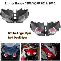 Motorcycle Headlight Angel Devil Eyes LED Headlamp HID Head Light Assembly For Honda CBR 1000RR 2012-2016 Faros Led Para Motos