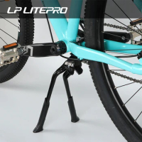 LP Litepro Double Bracket Bicycle Kickstand Adjustable Height Aluminum Alloy for Road Foldable Bike MTB Foot Support
