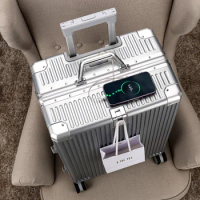 The Latest Multifunctional Luggage With Large Capacity Pull Rod Luggage Student Wheeled Suitcase Aluminum Frame Travel Suitcase