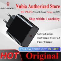 Eu Plug Nubia RedMagic GaN5 Quick Charger 100W 120W 80W Dao Feng Power Charger Adapter Triple-Ports 65W Date Cable for Nubia