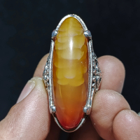 ASLI BATU AKIK PANDAN NANAS 4cm Ring 9/10