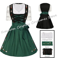 Germany Munich Oktoberfest Vintage Beer Women Dirndl Dress Traditional Bavarian Carnival Party Taver