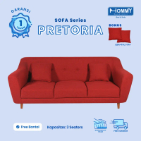 Sofa Pretoria 3 Seater HOMMY (Sofa Minimalis Merah) - Ruby