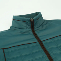 【ROBERTA 諾貝達】禦寒保暖 優雅品味 厚舖棉夾克外套(藍綠)