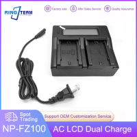 Dual Channel Fast Charger for Sony Camera Battery NP-FZ100 NP FZ100 Fits Sony ILCE-9 ILCE Alpha 9 A9 ILCE-7MIII A7R3 A7C