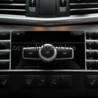 Aluminum Alloy Car CD Button Panel Cover Trim For Mercedes Benz E Class W212 E180 E200 E260 E300 2011- 2015 Car Accessories