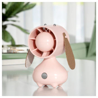 Cute Cartoon Dog Handheld Fan Lightweight Quiet Desktop Airs Cooler For Living Room Office