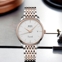 MIDO 美度錶 Baroncelli 簡約超薄機械錶-手錶 男錶 禮物 雙色M0274072201100