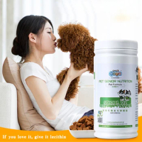 Pet grooming lecithin granules 380g pet dog cat grooming hair powder seaweed health products nourishing skin lecithin