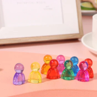 20Pcs Games Markers Acrylic Interact Game Colorful Humanoid Chess Pieces For Board Game Card Accessories 24*16*12mm