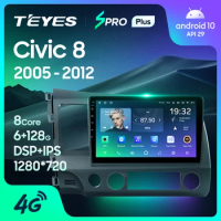 TEYES SPRO Plus For Honda Civic 8 FK FN FD 2005 - 2012 Car Radio Multimedia Video Player Navigation GPS No 2din 2 din dvd