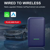HOT 4 Apple Car Play Wireless Adapter CarPlay Mini Box Android Auto Dongle 2 in1 for Benz Audi Mazda Kia Toyota VW OEM Car