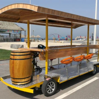 2023 New Electric Sightseeing Antique Car Vintage Bus Beer Bike Prezzi Bar Mobile