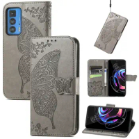 Cute Butterfly Case for Motorola Edge 20 Pro (6.7in) XT2153 Cover Flip Leather Wallet Book Black Moto Edge20Pro MotoEdge20Pro