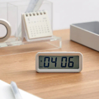 【MUJI 無印良品】數位時鐘/小/附磁鐵 白/型號:MS-DCSW2CN/寬88*深21*高38mm