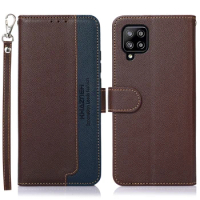 2024 For Samsung Galaxy A22S A 22 2021 Flip Case RFID Blocking Leather Texture Magnet Book Shell Samsung A22 S Case Shockproof C