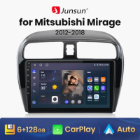 Junsun V1 AI Voice Wireless CarPlay Android Auto Radio for Mitsubishi Mirage 2012 2013-2018 4G Car Multimedia GPS 2din autoradio
