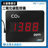 空氣品質顯示板 二氧化碳監控儀 CO2 co2監測器 二氧化碳檢測儀 二氧化碳濃度計 溫室效應氣體 MET-LEDC7