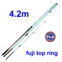 ZZ265 4.2m 545g 35# MN Fuji Top Ring Carbonfiber SurfCasting Surf Casting Rod Half Solid Tip Dia. 2mm Butt 22mm Bait 100-250g