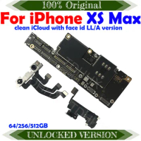 Motherboard For iPhone XS MAX Clean iCloud 64gb Mainboard With System 256gb Logic Board 512gb Full Function Support Update Plate