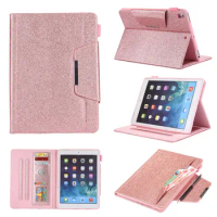 For iPad 10 2 Case Bling Glitter Tablet Cover Skin For iPad 10.2 9.7 iPad 9 8 7 6 5 Air 1 2 6th 8th 9th Gen Case With Card Slots