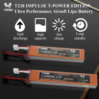 T238 IMPULSE 11.1v Battery for Water Gun Airsoft 1100/1400mAh 30C battery for BB Air Pistol Electric Toys Guns Parts