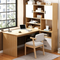 電腦桌 電腦臺 臺式家用書桌書架一體轉角桌學生學習桌臥室辦公桌子工作臺