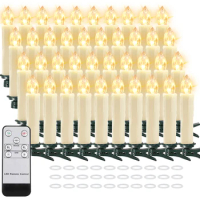 Flameless LED Candle Battery Operated Waterproof Christmas Tree Candle Timer Remote New year's Decoration Flashing Fake candles