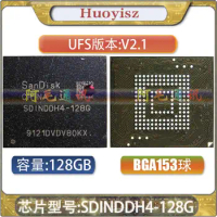 UFS2.1 SDINDDH4-128G SDINDDH4-128GB for sandisk hard drive IC phone store BGA153 character V2.1 SSD ROM Change flash