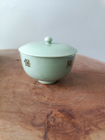 日本回流瓷器古董大正昭和早期青瓷茶杯茶碗蓋杯，全品。保真包老1160