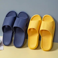 Summer Women Indoor Home Slippers Comfortable Non-slip Flip Flops Bath Slippers Couple Family Flat Shoes Hotel Sandal Slippers