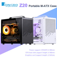 Jonsbo Z20 Portable Computer Case MATX Mini-ITX Chassis Support SFX/ATX Power Supply Type-C Gen2 20L MINI Desktop PC Case