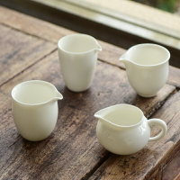 德化白瓷公道杯大號羊脂玉茶海分茶器功夫茶具配件公杯陶瓷茶濾