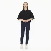 Planet Surf Clothing Kemeja Lengan Pendek Wanita Emilia Planet Surf S Black