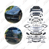 BodyKit For Porsche Cayenne 11-17 upgrade to 23 PP+ABS Material Front Rear Bumper Headlight Taillight Diffuser Trunk Rear Door