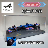 Bburago 2023 Alpine F1 A523รถแข่งรุ่นพร้อมตู้โชว์,Scale 1:43 Red Bull  Ferrari Formula 1 Miniature  ของเล่น