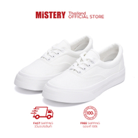 MISTERY รองเท้าผ้าใบส้นสูง แบบสวม รุ่น SUNLIGHT สีขาว (MIS-503)