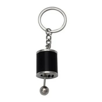Car-styling Keyring Mini Turbo Turbocharger Keychain Gear Gearbox Pendant Keychain Stick Knobs Keyring Shift Metal Key Ring