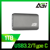 AGI亞奇雷 ED138 1TB 外接式 SSD USB3.2 附 Type C to C/A 傳輸線(讀寫速度達500/400MB/s)